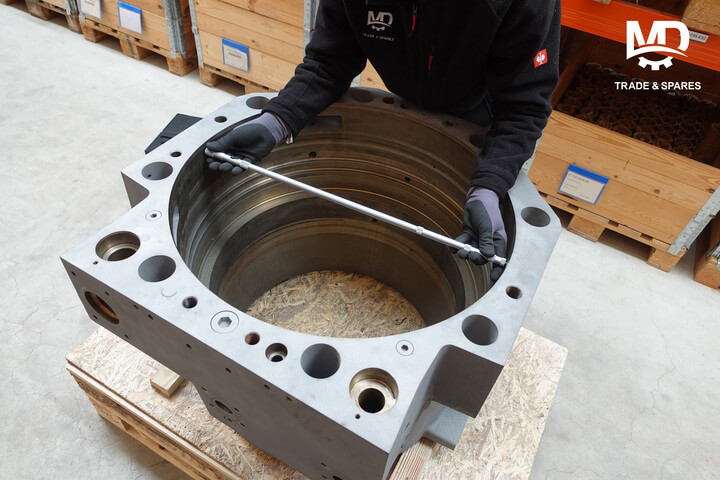 Backing rings suitable for MAN 51/60DF engines Quality assurance. Manual dimensional measurements, high precision verification using the FARO Arm, cross checking against technical drawing.
Spare parts for MAN 51/60 engines