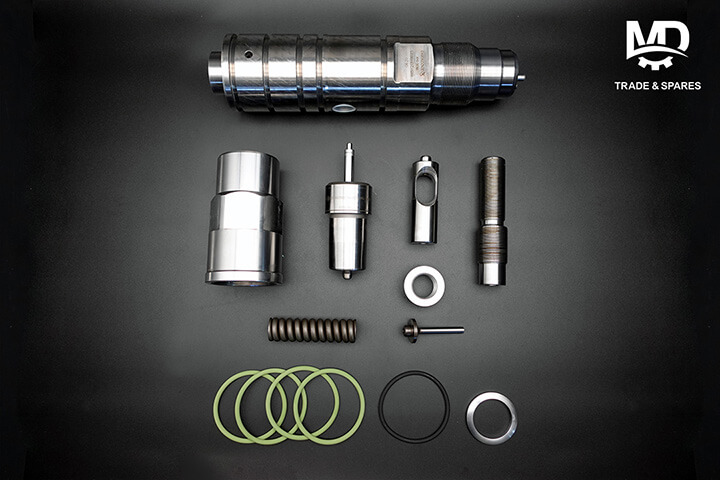 Fuel injection valve set suitable for MAN 48/60B, available from stock, in our warehouse. Fuel injection valve set suitable for MAN 48/60 B ready to deliver. Fuel injection valve set suitable for MAN 48/60 B can be supplied as a complete set or as individual parts. This spare part is suitable for MAN 48/60 B engines, and we also supply fuel injection valve sets for MAN 48/60 A engines and fuel injection valve sets suitable for MAN 48/60 CR engines. Spare parts for MAN 48/60 engines. Spare parts for MAN 58/64 engines. Spare parts for MAN 51/60 engines. Spare parts for Pielstick engines. Spare parts for Pielstick PC2.5 engines. Spare parts for Pielstick PC2.6 engines. Spare parts for Pielstick PC2.2 engines
