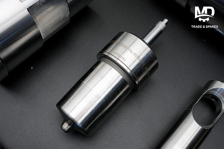 Fuel injection valve set suitable for MAN 48/60B, available from stock, in our warehouse. Fuel injection valve set suitable for MAN 48/60 B ready to deliver. Fuel injection valve set suitable for MAN 48/60 B can be supplied as a complete set or as individual parts. This spare part is suitable for MAN 48/60 B engines, and we also supply fuel injection valve sets for MAN 48/60 A engines and fuel injection valve sets suitable for MAN 48/60 CR engines. MAN 48/60 spare parts. MAN 51/60 spare parts. MAN 58/64 spare parts. Pielstick PC2.2 spare parts. Pielstick PC2.5 spare parts. Pielstick PC2.6 spare parts