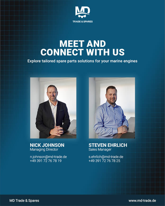 MD Trade & Spares will be attending several industry exhibitions. Meet and contact our representatives.  We are specialist in the supply of spare parts suitable for Pielstick engines. Pielstick PC2.2 spare parts. Pielstick PC2.5 spare parts. Pielstick PC2.6 spare parts. We are also the specialist in the supply of parts suitable for MAN 48/60, MAN 51/60 and MAN 58/64 main engines.