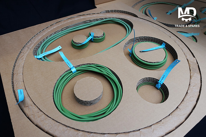 Gasket sets suitable for the MAN 48/60 A. Gasket sets for the cylinder heads of MAN 48/60A engines. Ready stock for immediate delivery. easy installation with smart packaging and clearly labeled. Spare parts for MAN 48/60 engines. Engine spares MAN 48/60. MAN 48/60 engine spares. MAN 48/60 spare parts.  Upper layer box